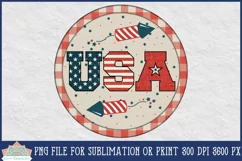 USA Patriotic Sublimation 4th Of July Round Sign