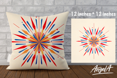Pillow cover, patriotic sublimation design, fireworks PNG Product Image 1