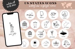 usa states instagram story highlight covers