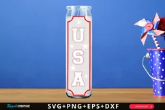 Usa SVG, Patriotic Dollar Tree Candle Sign SVG Design Product Image 1