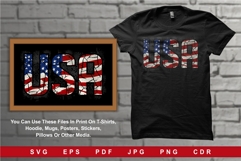 USA Typography Lettering Patriotic 4th of july design Product Image 1