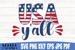 USA Y&#039;all Svg Cut File, 4th of July Svg Product Image 1