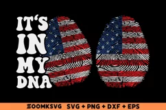 It's in my DNA USA Flag Fingerprint Sublimation PNG, SVG Product Image 1