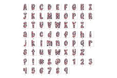 Patriotic Doodle Alphabet Independence Day Letters Hand Draw Product Image 3