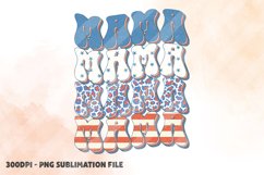 America Mama PNG, Retro 4th Of July PNG, Patriotic Mama PNG Product Image 1