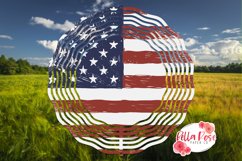 American Flag | Americana | 10&quot; Sublimation Wind Spinner Product Image 1