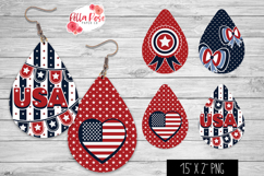 Patriotic | 4th of July | 4 Sets of Teardrop Earrings Product Image 1