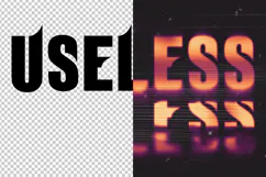 Useless Retro glitch editable text effect Product Image 2