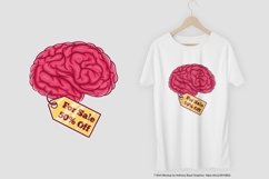 Useless Brain For Sale Funny Humor Typography Quote Vector Design to Print on T-Shirt Hoodie Poster Sublimation Merchandise AI CDR SVG EPS PNG