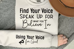 Find Your Voice Speak Sleeve SVG, Motivational SVG Design Product Image 3