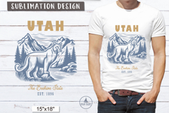  Utah PNG Vintage United States Sublimation