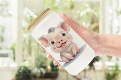 ute Baby Pig Glass Can Wraps Product Image 2