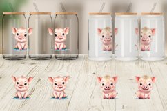ute Baby Pig Glass Can Wraps Product Image 3