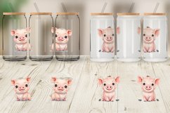 ute Baby Pig Glass Can Wraps Product Image 4