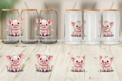 ute Baby Pig Glass Can Wraps Product Image 3