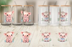 ute Baby Pig Glass Can Wraps Product Image 4