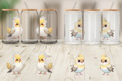 ute Cockatiel Glass Can Wraps Product Image 4