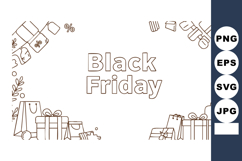 Black Friday shopping sale design with gifts and bags vector Product Image 1