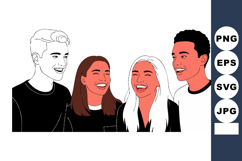 Group of diverse young friends smiling and laughing together Product Image 1