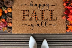 Fall svg round porch sign, happy Fall yall svg quote Product Image 5