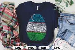 Uzbekistan SVG | Uzbekistan Flag Fingerprint | SVG PNG Product Image 1