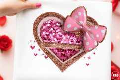 Valentine Glitter Heart Png Product Image 1