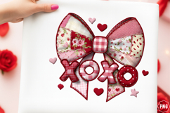 Patchwork Coquette XOXO Valentine Png Product Image 1