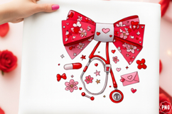 Valentine Nurse Coquette Bow Png Product Image 1