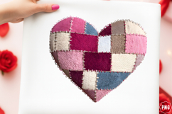 Patchwork Heart Valentine’s Day Png Product Image 1