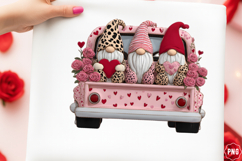 Gnomes Leopard Truck Valentine’s Day Png Product Image 1