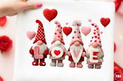 Faux Yarn Valentine’s Day Love Gnome Png Product Image 1