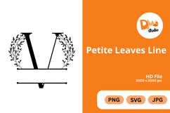 Petite Leaves Line Monogram Product Image 1