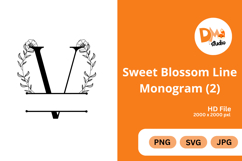 Simple Blossom Line Monogram Product Image 1