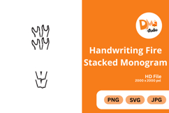 Handwriting Fire Stacked Monogram Product Image 1