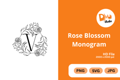Rose Blossom Monogram Product Image 1