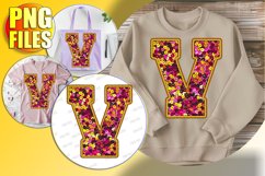 V Doodle Letter Style Sublimation Merry Holiday Vibes! Product Image 1