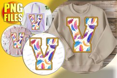 V Doodle Letter Valentine Romantic Joyful Vibe! Product Image 1