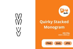 Quirky Stacked Monogram Product Image 1