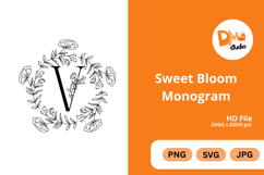 Sweet Bloom Monogram Product Image 1