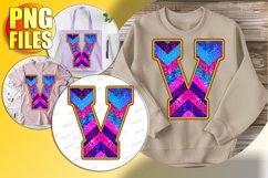 V Doodle Letter Style Figure Joyful Festive Design! Product Image 1