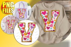 V Doodle Letter Valentine Loving Sweet Design! Product Image 1