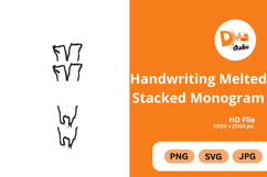 Handwriting Melted Stacked Monogram Product Image 1