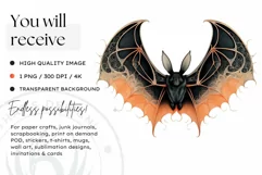Watercolor Pastel Halloween Clipart PNG for sublimation Product Image 2
