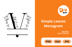 Simple Leaves Monogram Product Image 1