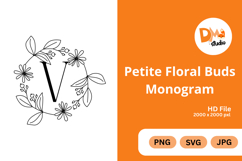 Petite Floral Buds Monogram Product Image 1