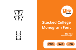 Stacked College Monogram Font Product Image 1