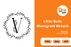 Little Buds Monogram Wreath Product Image 1