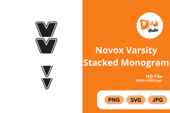 Handwriting Varsity Stacked Monogram Product Image 1