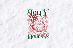 Vintage Santa Claus Holly Holidays Christmas Design Product Image 3