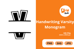 Handwriting Varsity Monogram Product Image 1